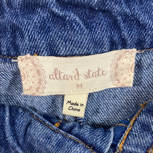 Altar'd State Blue A-Line Mini Skirt Casual - Picture 2 of 6